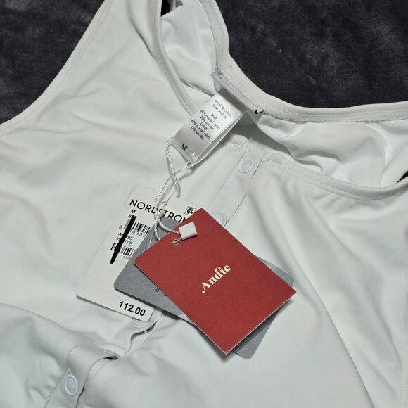 Andie The Mailbu One-Piece Swimsuit Size Medium White NWT - Picture 9 of 12